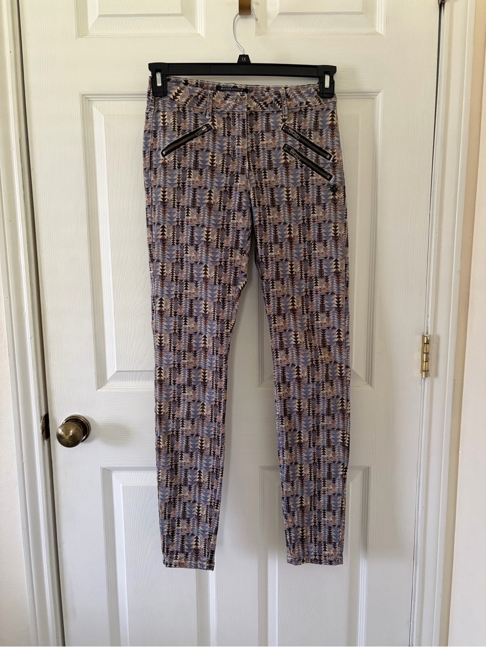 Maison Scotch Multicolor Geometric Skinny Jeans